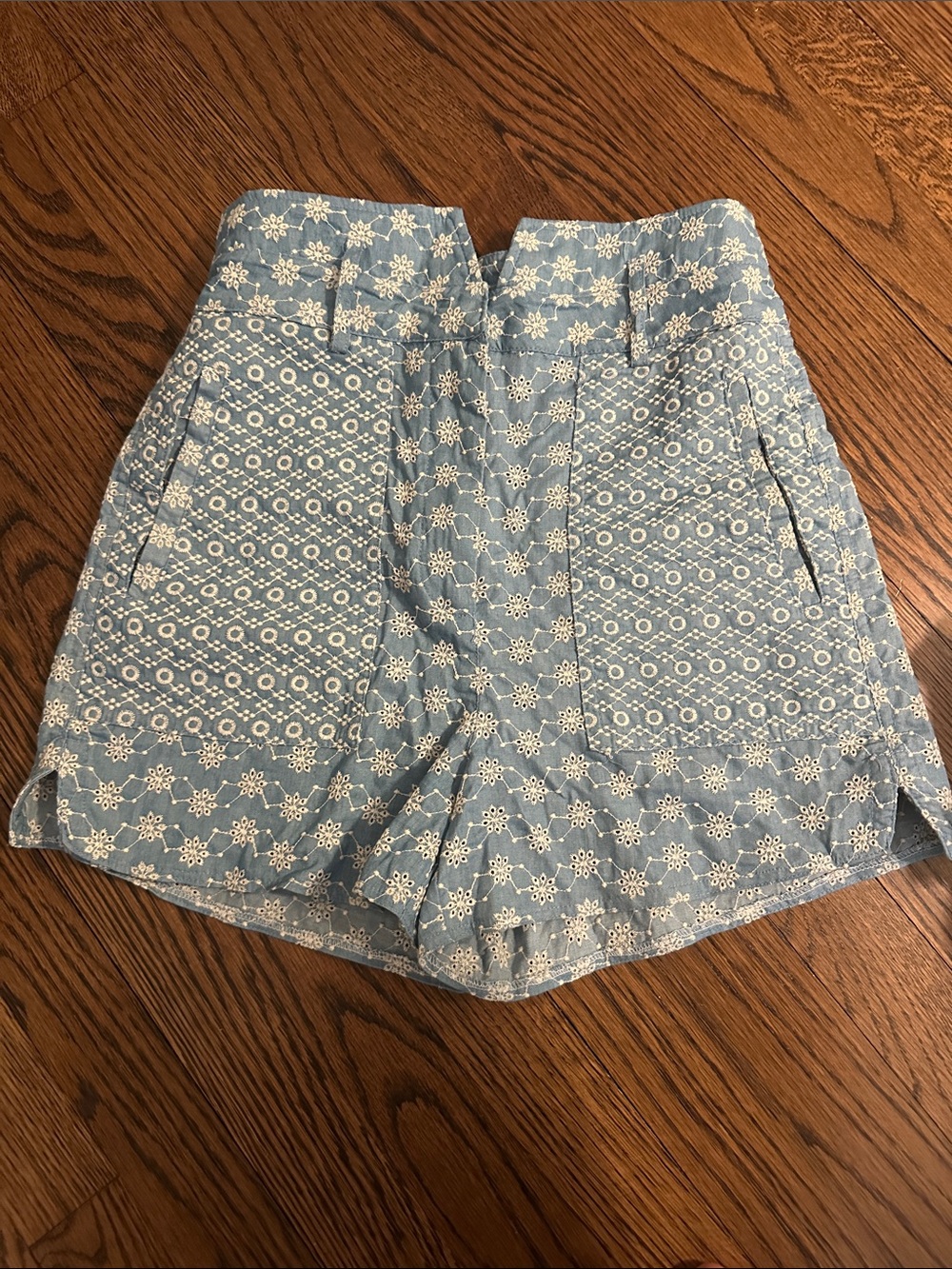 Zara 100% Cotton Embroidered Women's Shorts